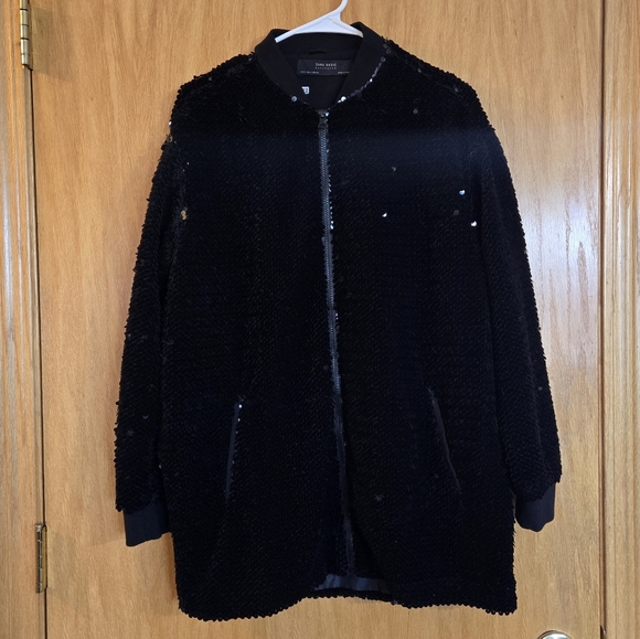 Zara Jackets & Blazers - Zara Basic Velvet Sequined Jacket